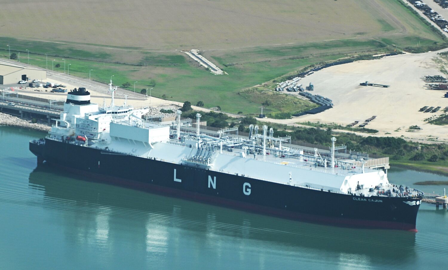 LNG Tanker near Corpus Christi LNG, TX. Photo credit: Ted Auch, 2023.