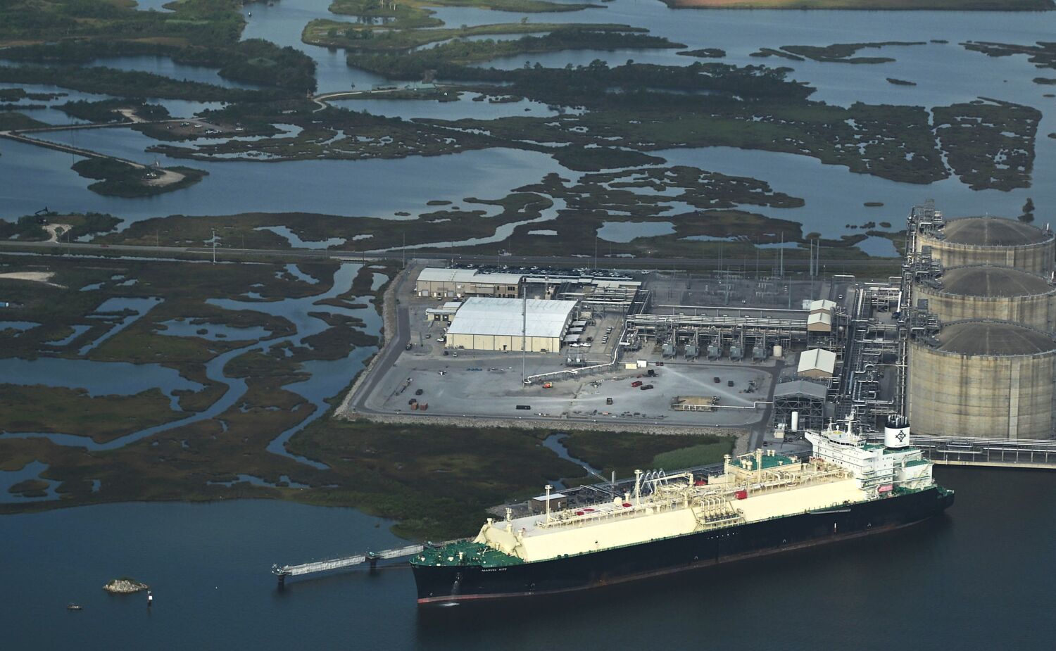 Wetlands around Cameron LNG, LA. Photo Credit: Ted Auch, 2023.