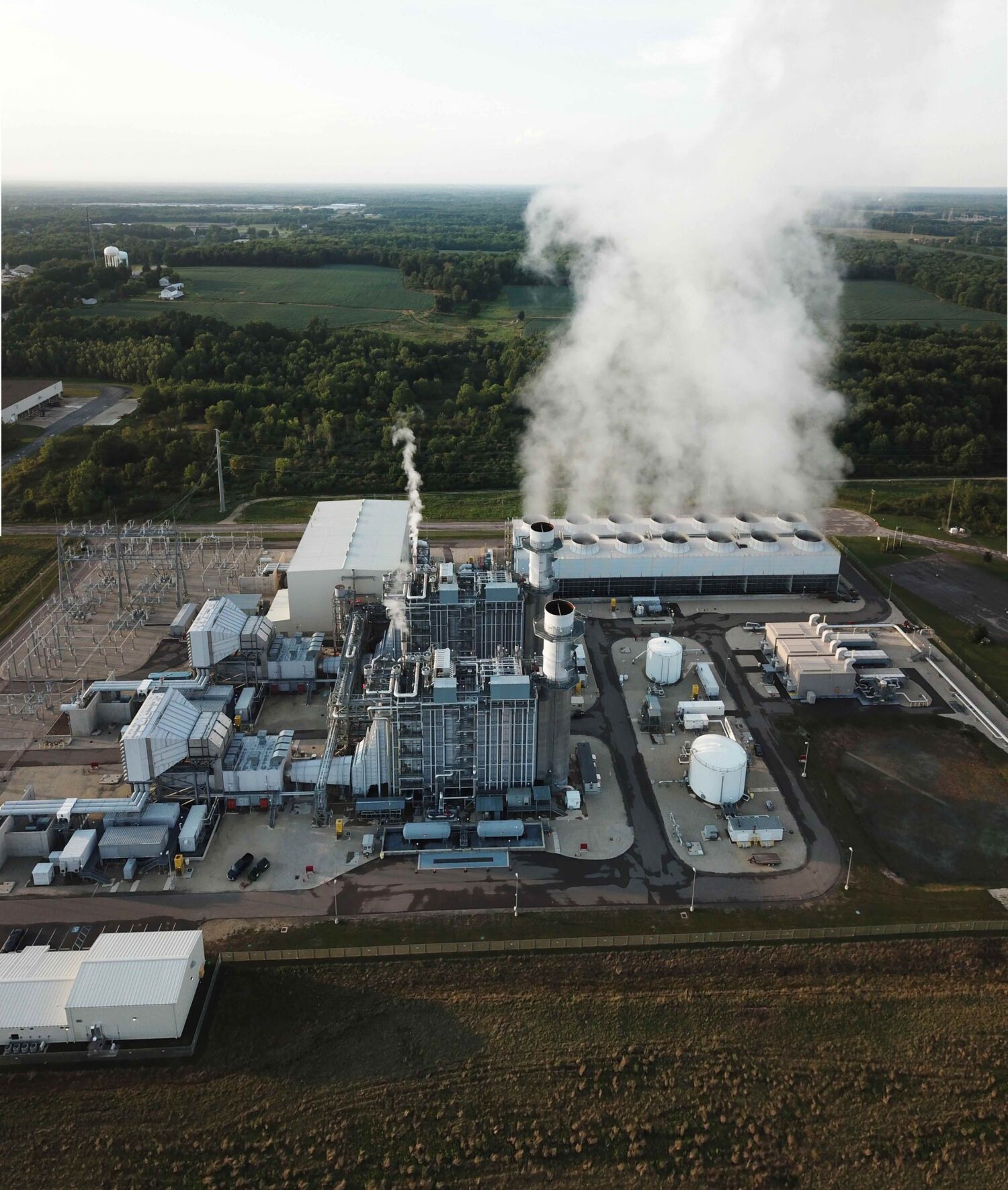 Natural gas power plant in Trumbull County, OH. Photo credit: Ted Auch, 2021.