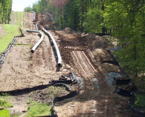 Pipeline build out - Photo by Sierra Shamer - Oil and gas pipeline